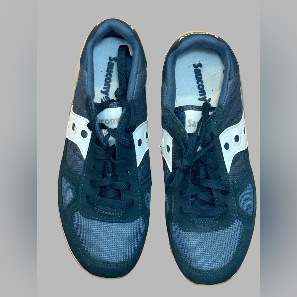 SAUCONY Shadow Original Navy Sand Men’s Size 7 - Picture 8 of 9